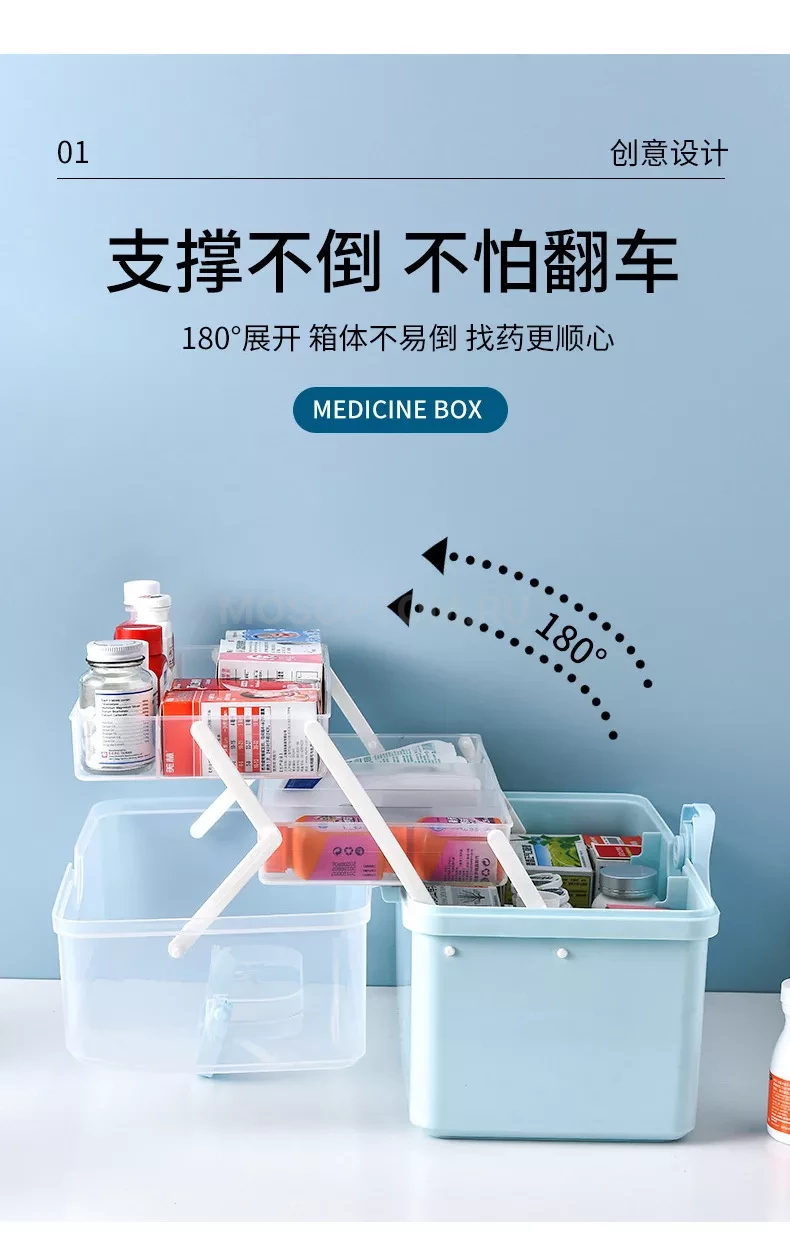 Органайзер складной для хранения медикаментов Storage Box 34х21,5х19см оптом - Фото №8