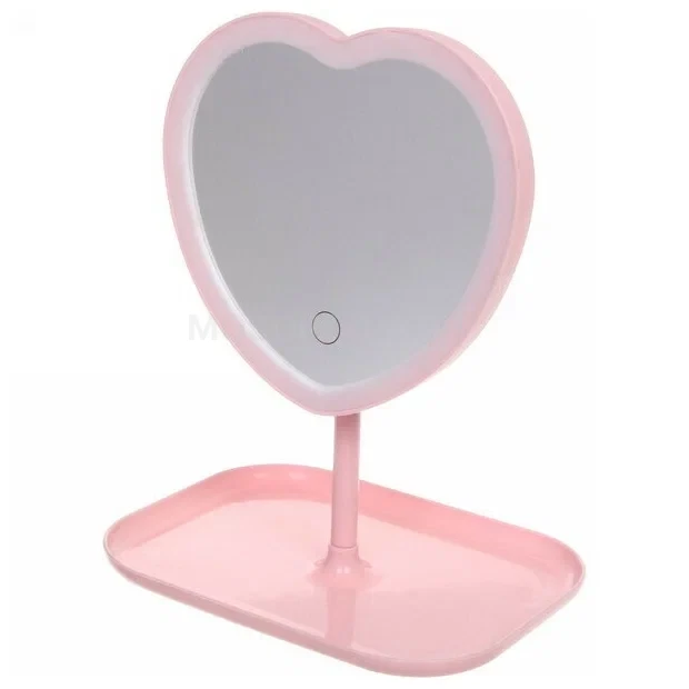 Зеркало настольное с подсветкой на подставке Сердце LED Makeup Mirror оптом - Фото №3