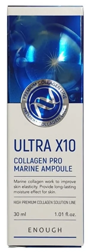 Омолаживающая сыворотка для лица с коллагеном Enough Ultra X10 Collagen Pro Marine Ampoule 30мл оптом - Фото №4