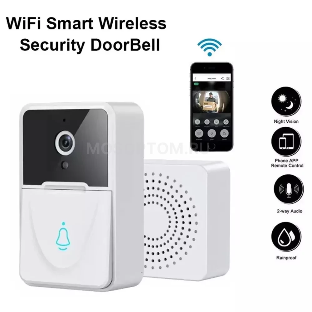 Видеодомофон для входной двери с экраном Mini Doorbell Smart оптом - Фото №4