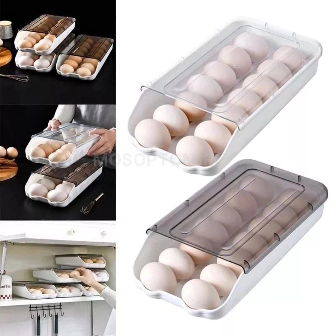 Контейнер для хранения яиц с автоподкатом Egg Storage Box оптом - Фото №4
