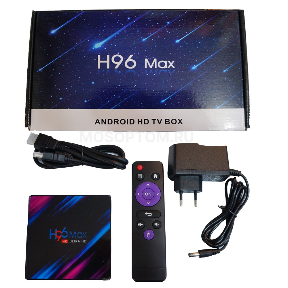 Смарт ТВ приставка H96 Max Android HD TV Box оптом