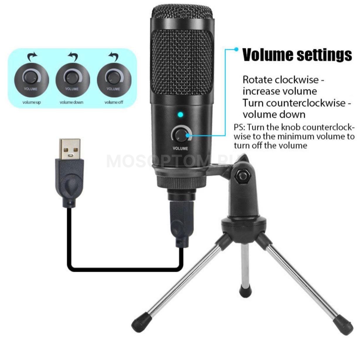 Микрофон профессиональный конденсаторный Condenser Microphone оптом - Фото №3
