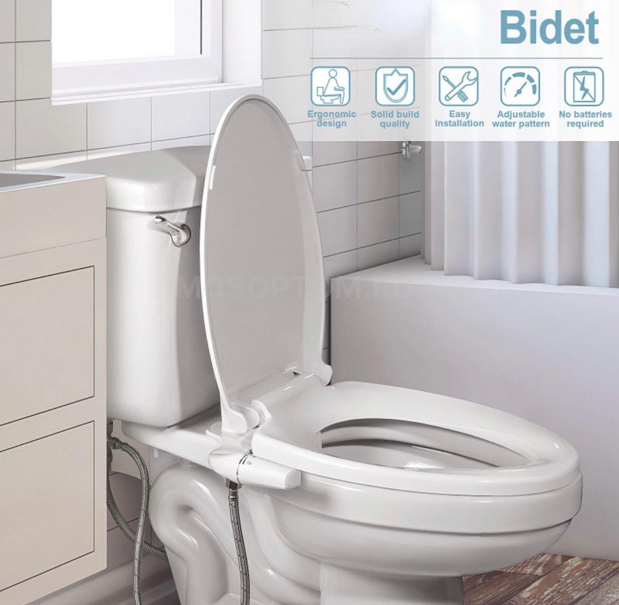 Биде-накладка гигиенический душ для унитаза Toilet Bidet Attachment оптом - Фото №3