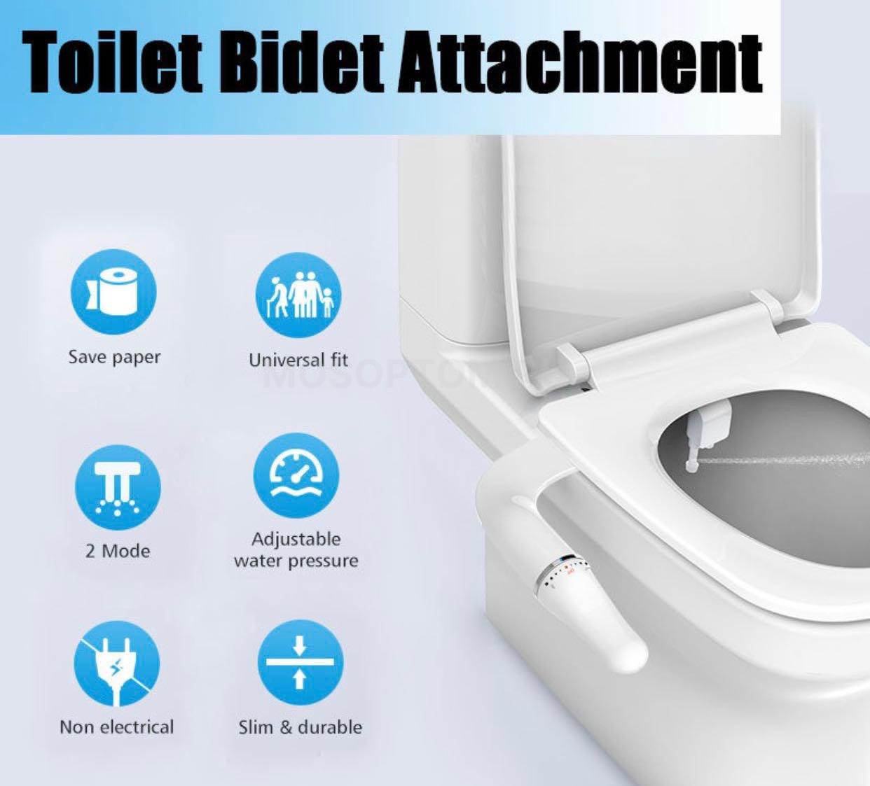 Биде-накладка гигиенический душ для унитаза Toilet Bidet Attachment оптом - Фото №5
