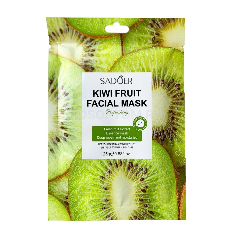 Увлажняющая маска для лица с экстрактом киви Sadoer Kiwi Fruit Facial Mask 25мл оптом