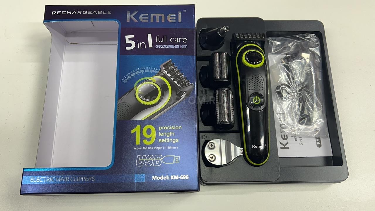 Триммер для волос Kemei 5in1 Full Care Grooming Kit KM-696 оптом - Фото №2