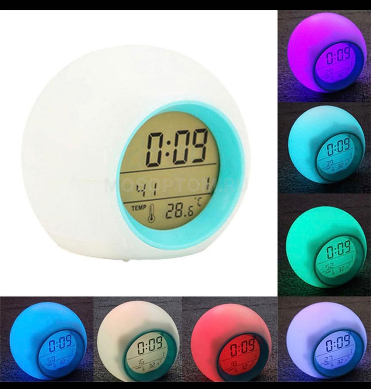 Часы-будильник с подсветкой Color Change Light оптом - Фото №10
