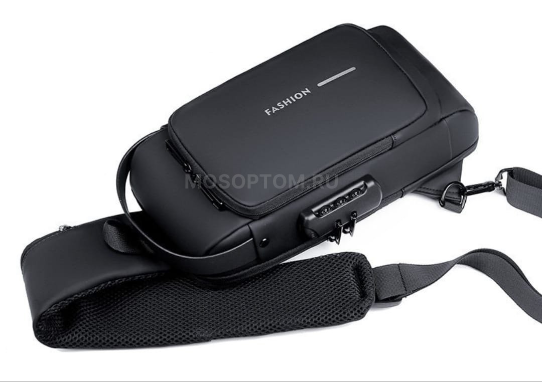 Мужская сумка кросс-боди с внешним USB-портом и кодовым замком Fashion оптом - Фото №5