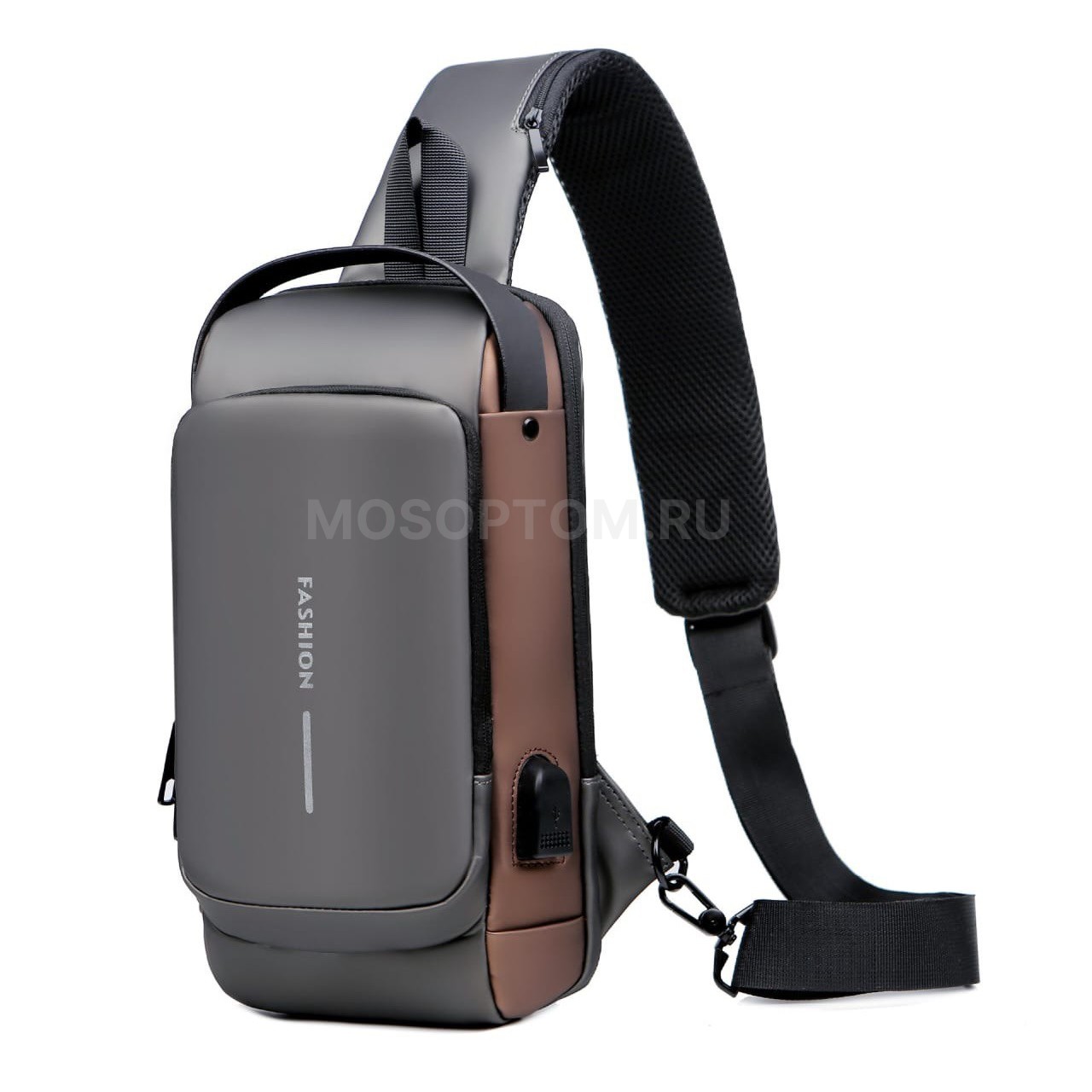 Мужская сумка кросс-боди с внешним USB-портом и кодовым замком Fashion оптом