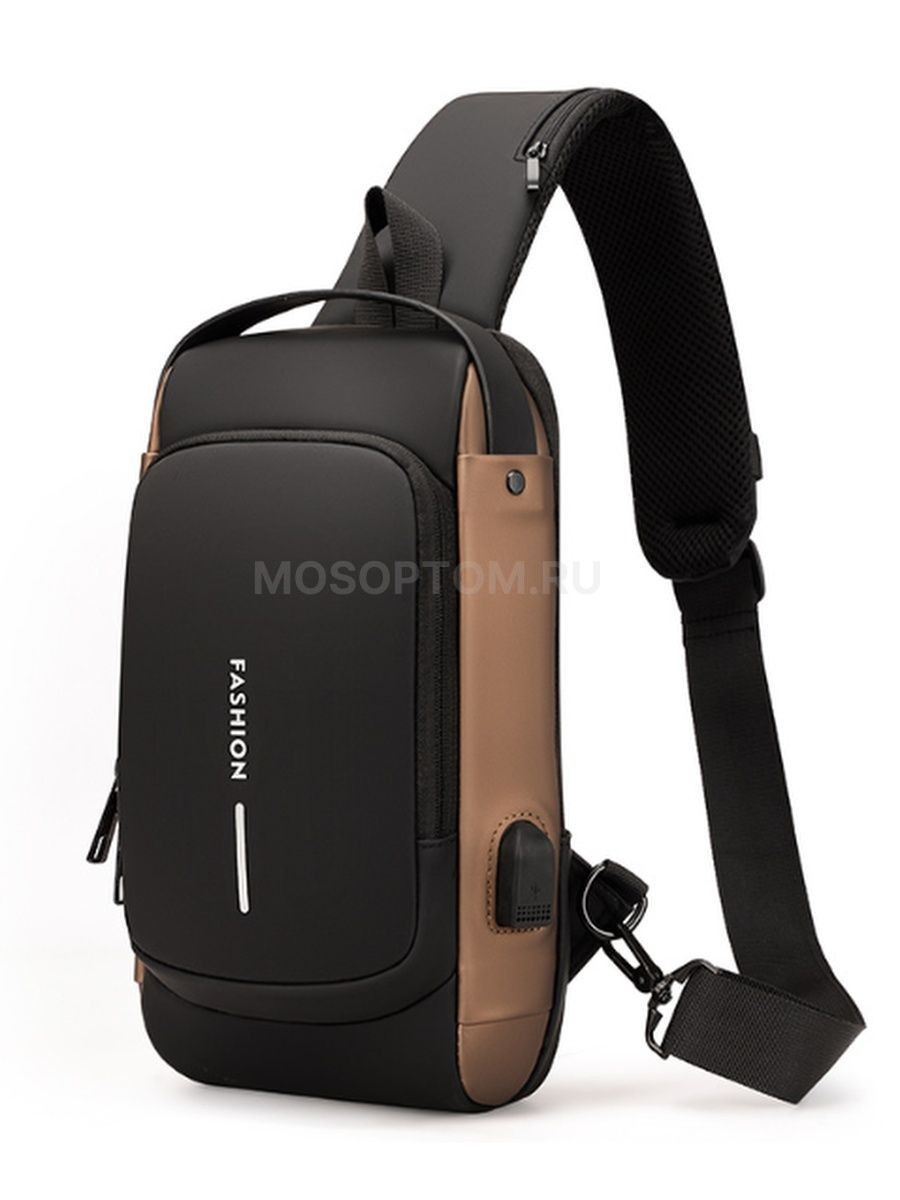 Мужская сумка кросс-боди с внешним USB-портом и кодовым замком Fashion оптом - Фото №14