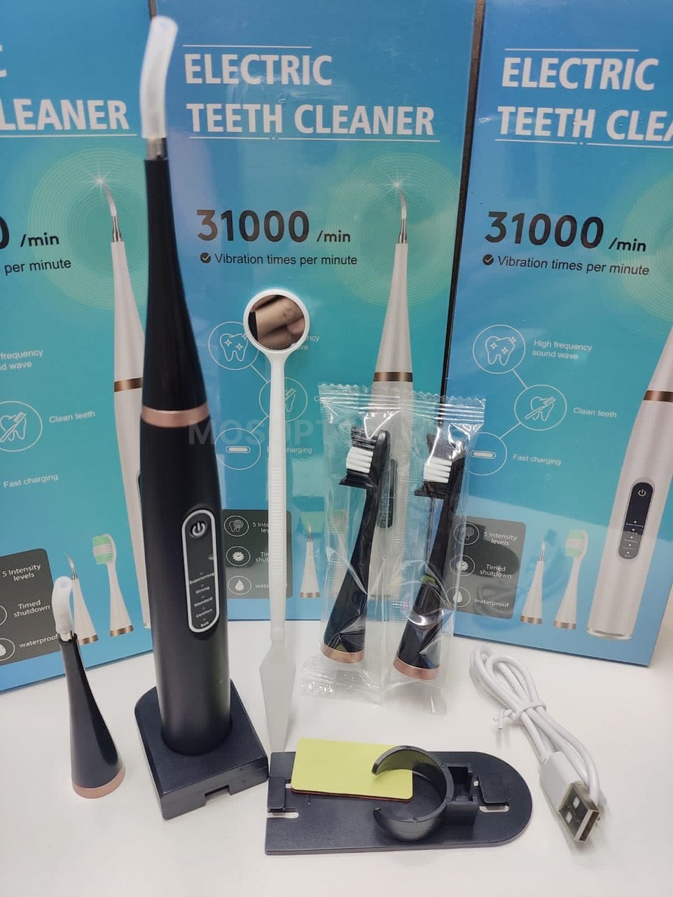 Скалер ультразвуковой с зубной щеткой Electric Teeth Cleaner оптом - Фото №2