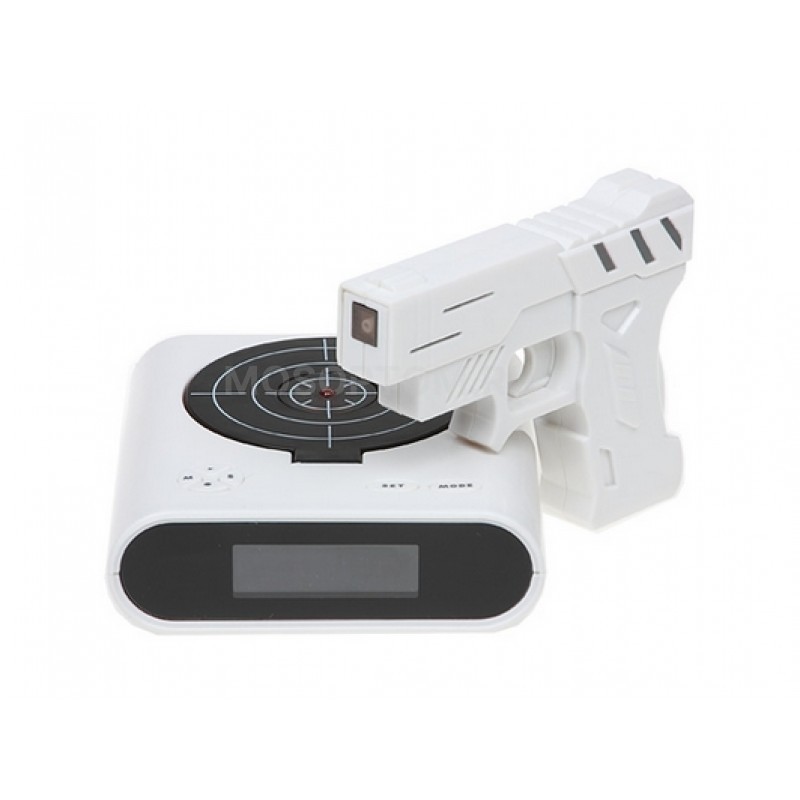 Будильник-мишень с лазерным пистолетом Sharper Image Laser Target Alarm Clock оптом