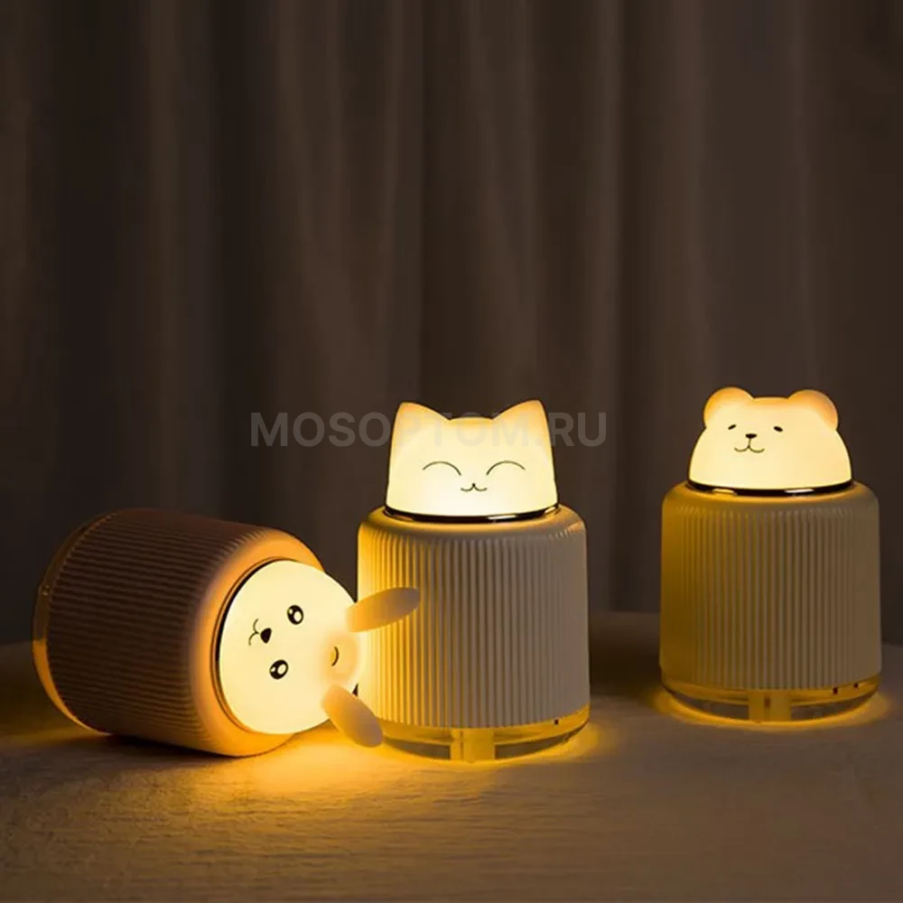 Увлажнитель воздуха с подсветкой Кот Pet Lamp 300мл оптом - Фото №3