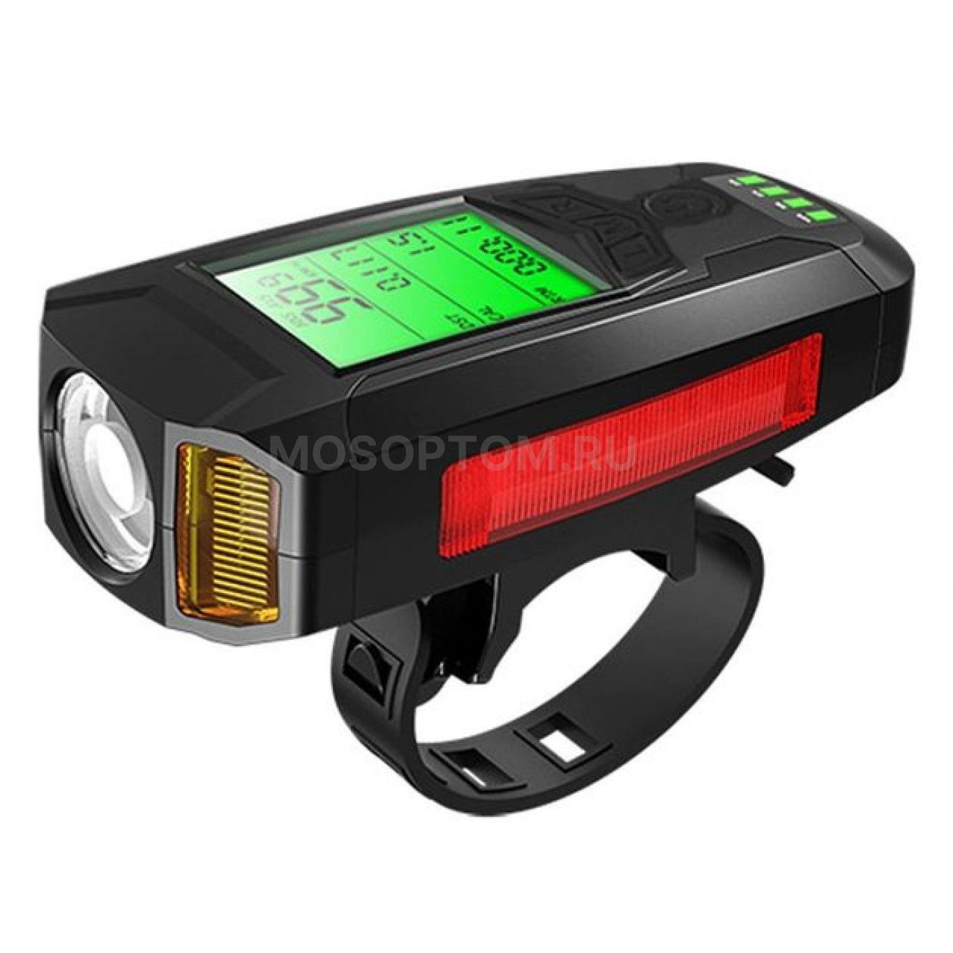 Велосипедный фонарь с сигнализацией и спидометром Bicycle Lamp Function King IP4X 130Дб оптом