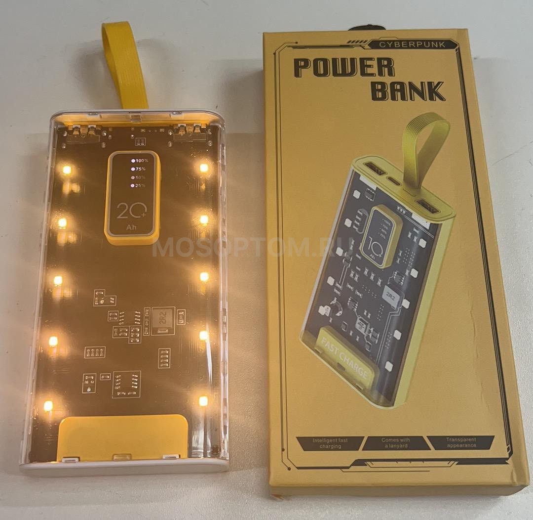 Внешний аккумулятор мини Power Bank CyberPunk 20000mAh оптом - Фото №3