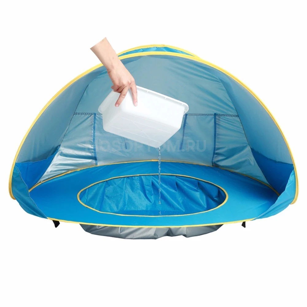 Детская водонепроницаемая пляжная палатка с бассейном оптом - Фото №6