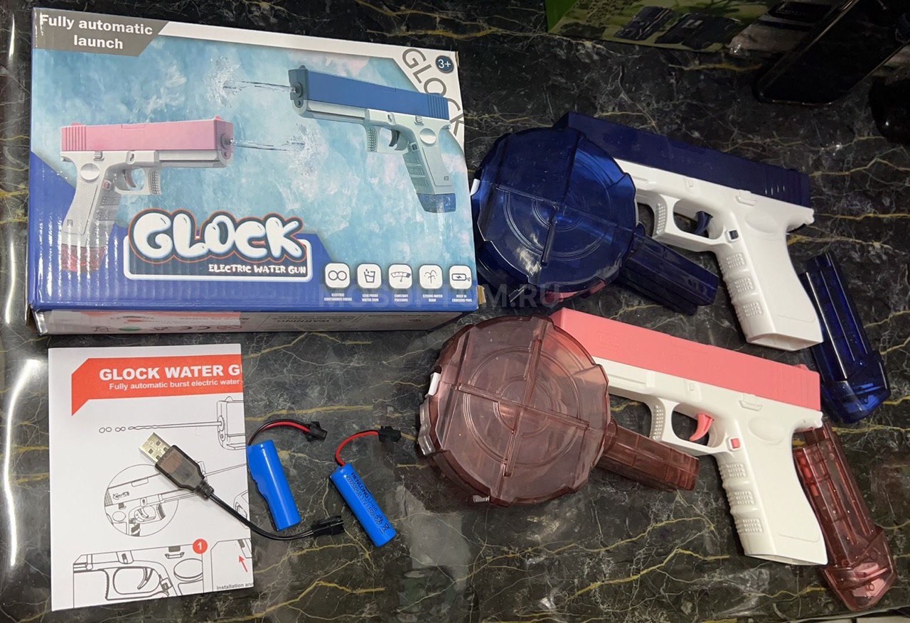 Детский автоматический водяной пистолет Glock Electric Water Gun оптом - Фото №2