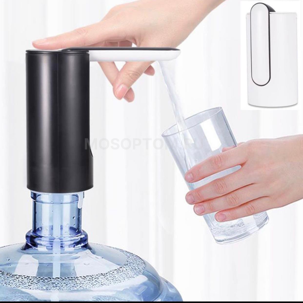 Складная электрическая помпа для воды Folding Water Pump Dispenser оптом - Фото №4