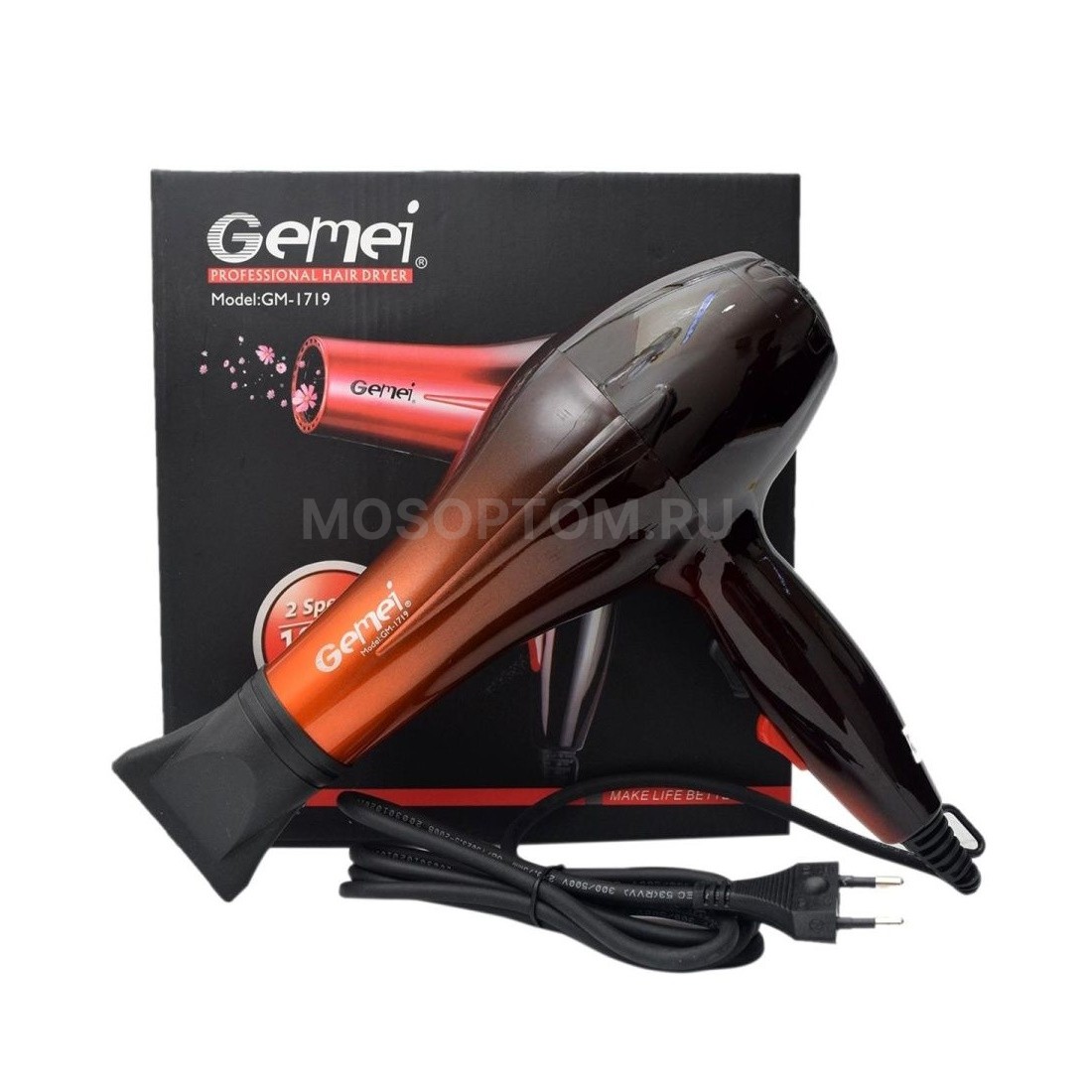 Профессиональный фен для волос Gemei GM-1719 оптом