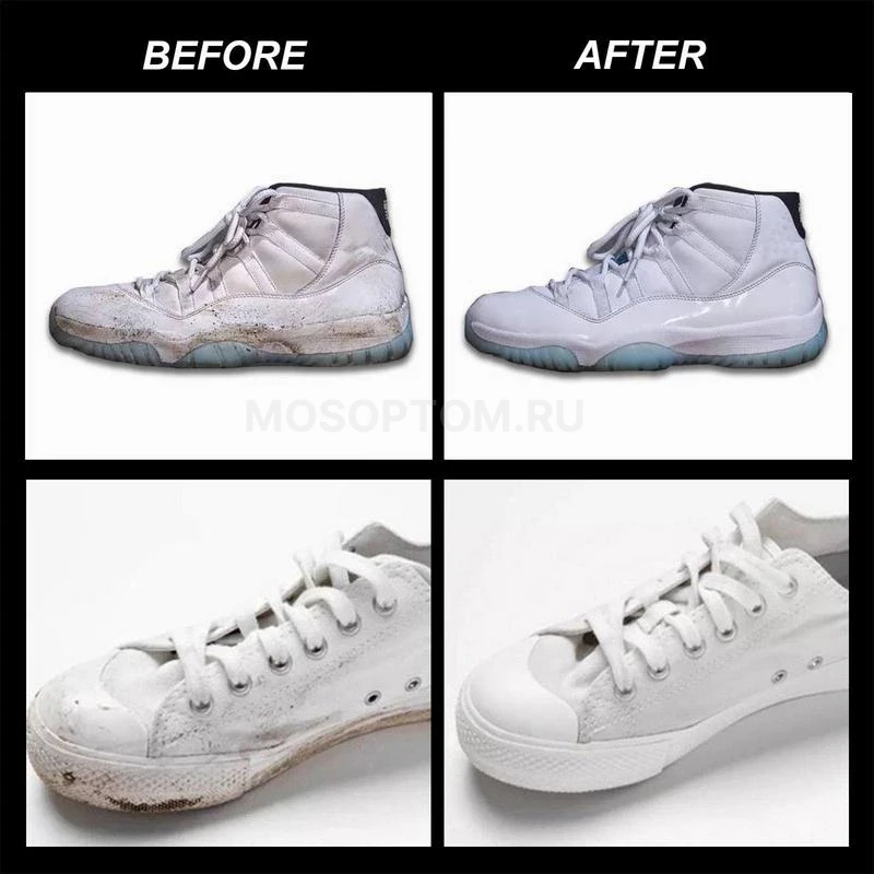 Средство для ухода за белой обувью Активная пена Jaysuing 50мл оптом - Фото №4