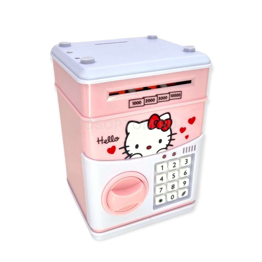 Детская копилка-сейф с кодовым замком Hello Kitty Cartoon Saving Box оптом