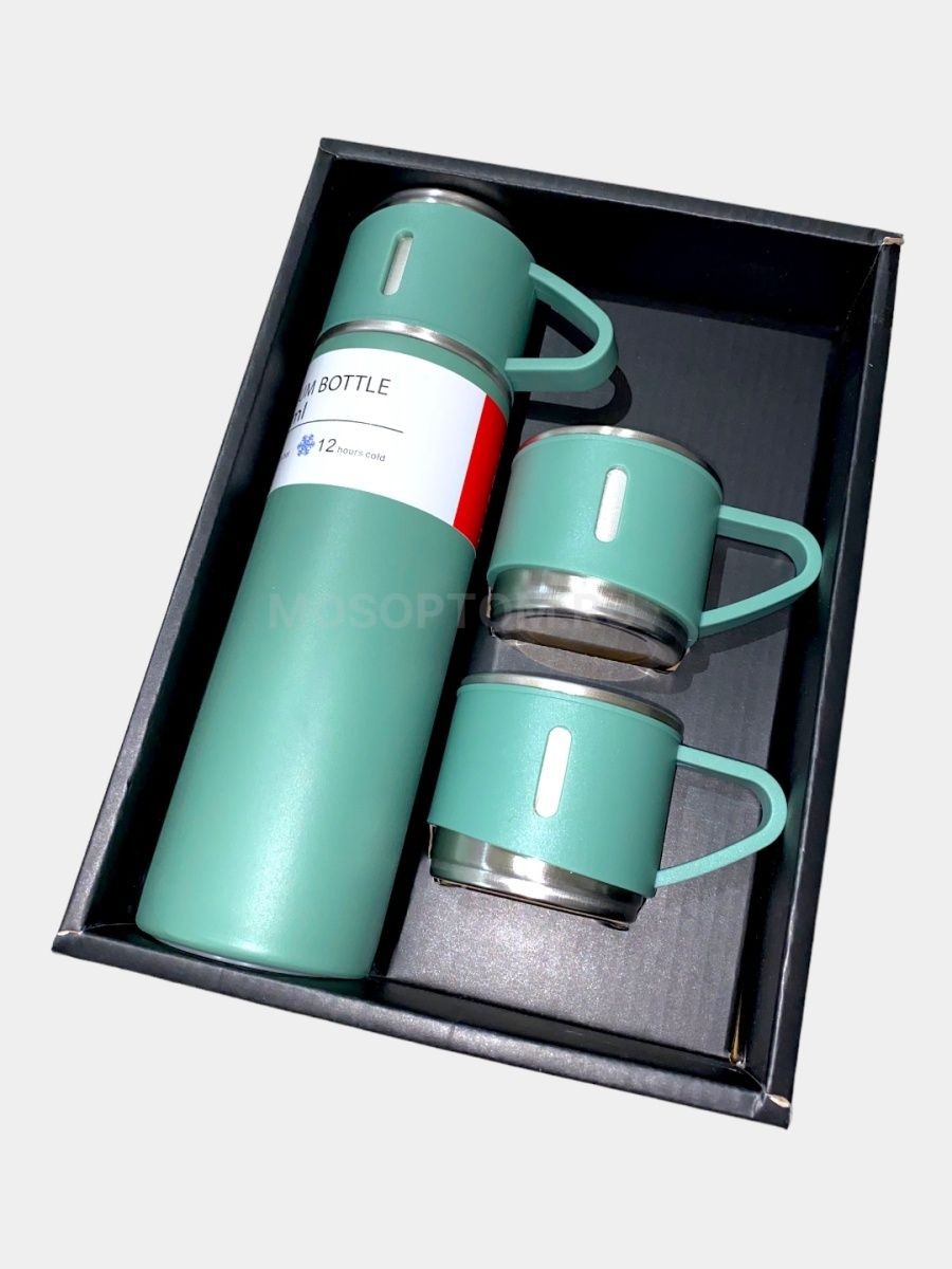 Набор термос с тремя кружками Vacuum Flask Set 500мл оптом - Фото №10