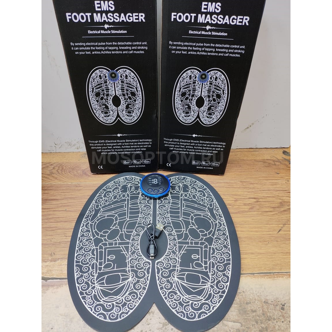 Массажер-миостимулятор, коврик для стоп EMS Foot Massager оптом