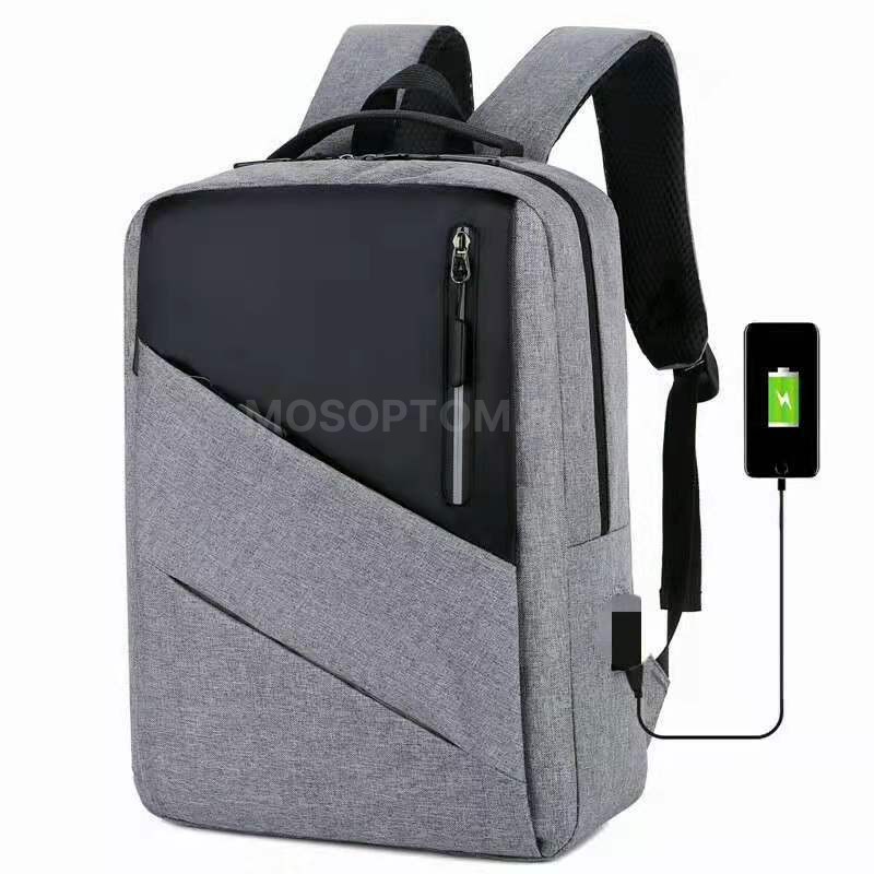 Рюкзак городской с отсеком для ноутбука и USB XC016-01R оптом - Фото №5