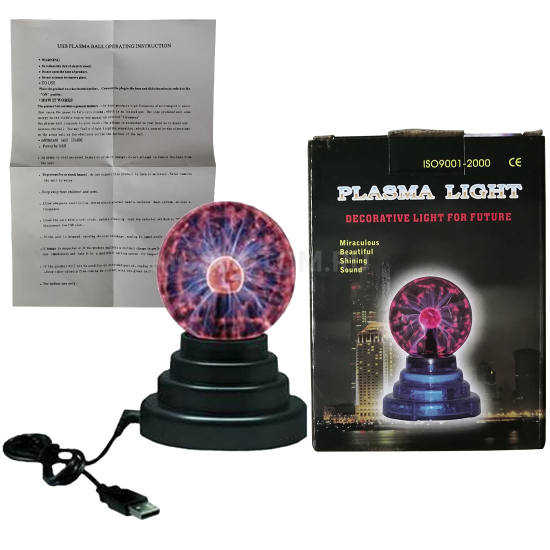 Декоративный светильник Магический шар Plasma Light ISO9001-2000 оптом - Фото №4