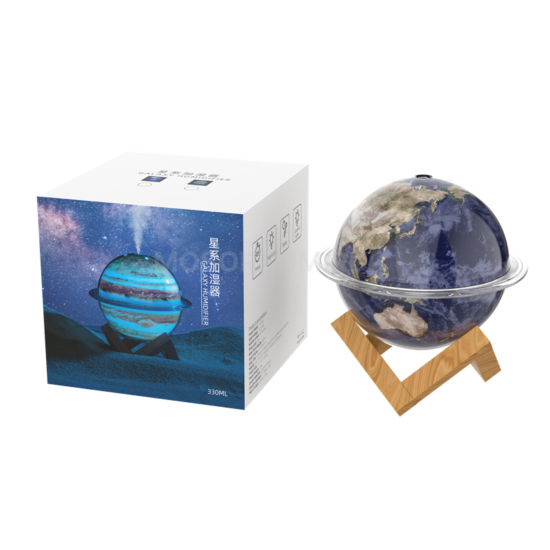 Увлажнитель воздуха, ночник-аромадиффузор Планета, Земля Galaxy Humidifier 330мл оптом
