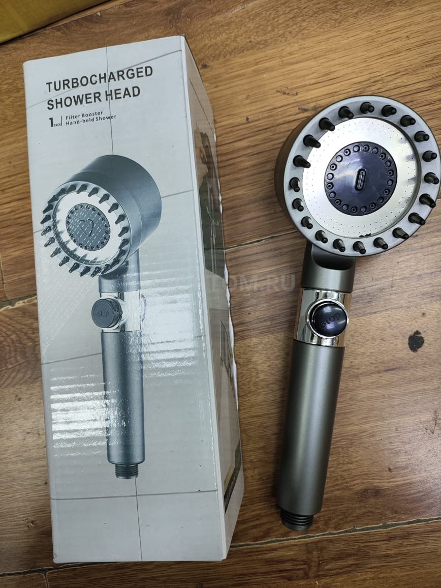 Массажная душевая лейка с режимами и фильтром Turbocharged Shower Head оптом - Фото №2