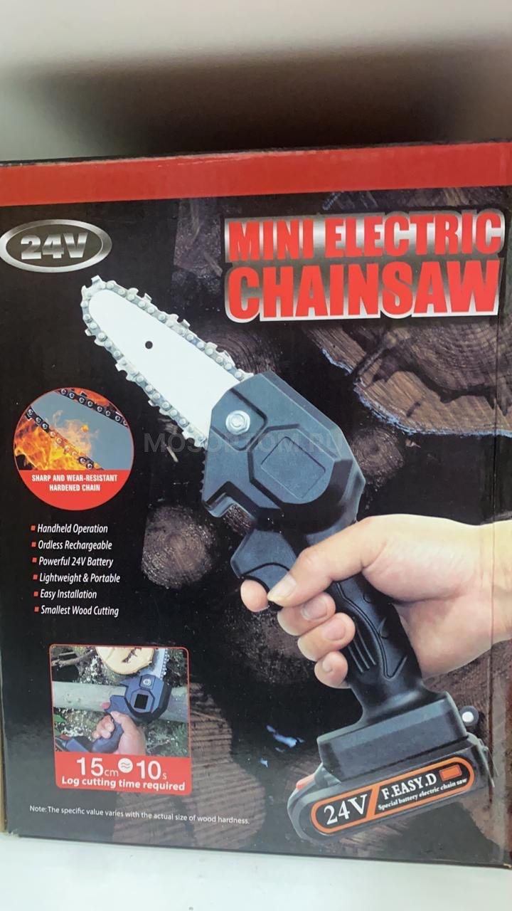 Ручная цепная мини-пила 24V Mini Electric Chainsaw оптом - Фото №6