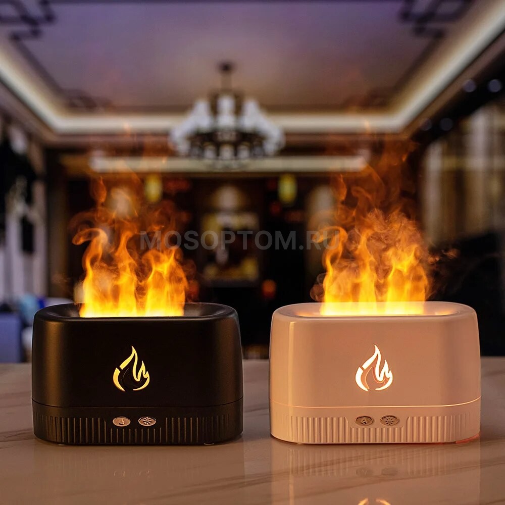 Увлажнитель воздуха, аромадиффузор с имитацией пламени Flame Aroma Diffuser оптом - Фото №2