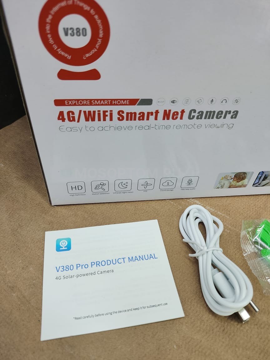 Уличная IP 4G камера PTZ с солнечной панелью WiFi Smart Net Camera V380 Pro оптом - Фото №5