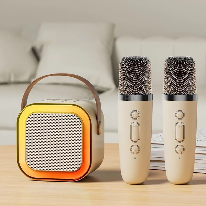 Система караоке Bluetooth-колонка с микрофонами Colorful Karaoke Sound System K12 оптом - Фото №5