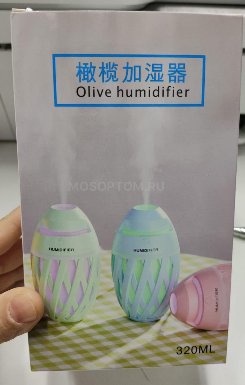 Увлажнитель воздуха с подсветкой Оливка Olive Humidifier 320мл оптом
