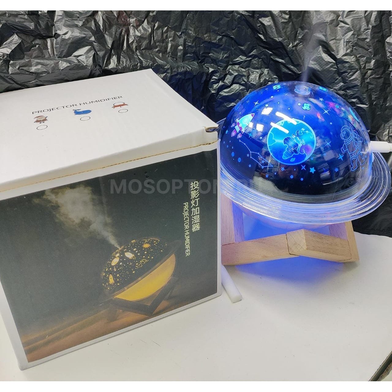 Ночник-проектор с функцией увлажнения воздуха Космос Projector Humidifier оптом - Фото №2