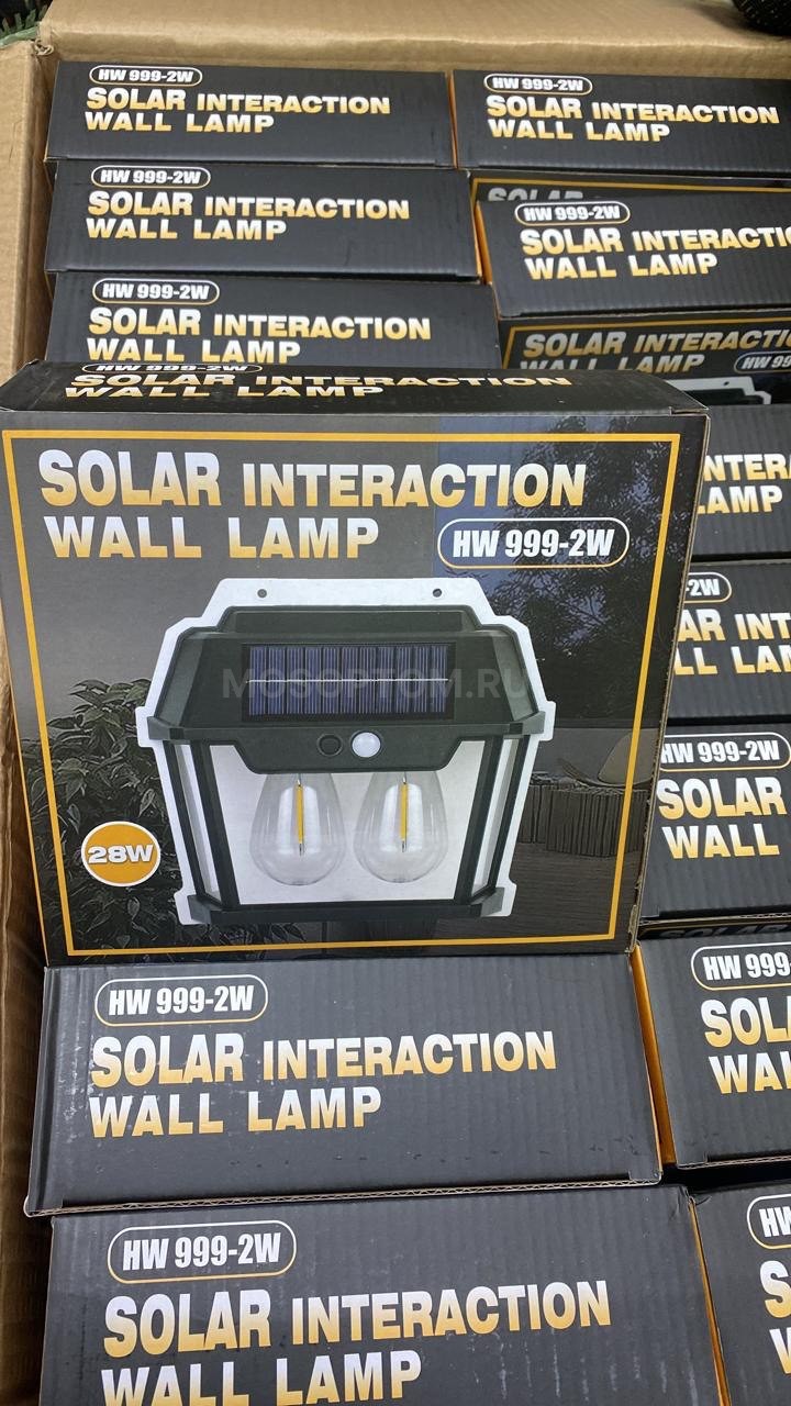 Светильник на солнечной батарее Solar Interaction Wall Lamp HW 999-2W оптом - Фото №2