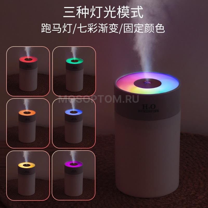 Мини увлажнитель воздуха с подсветкой USB Colorful Humidifier H2O оптом - Фото №4