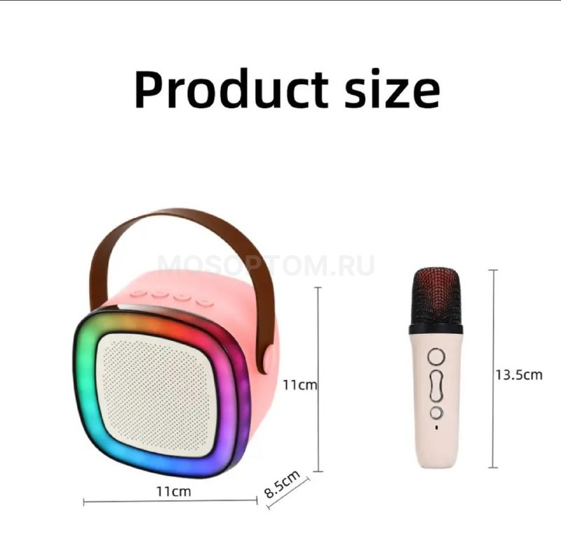 Система караоке Bluetooth-колонка с микрофонами Colorful Karaoke Sound System K12 оптом - Фото №10