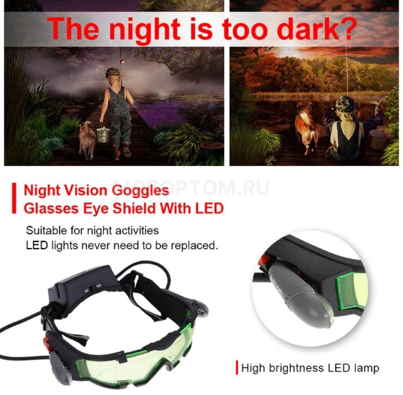 Регулируемые очки ночного видения Night Vision Goggles Jyw-1312A оптом - Фото №3