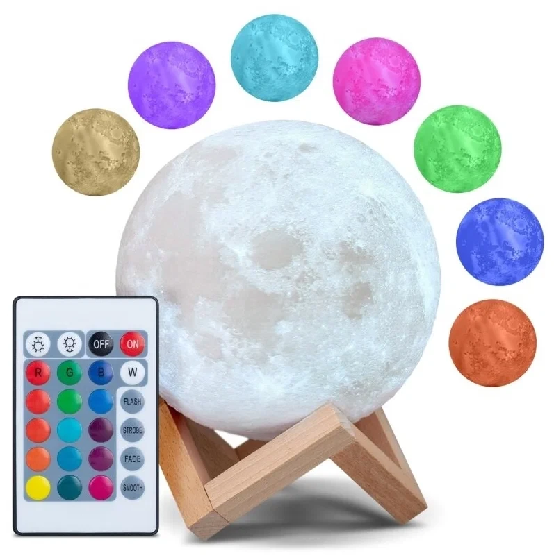Светильник ночник Лунный шар 3D Moon Lamp оптом - Фото №3