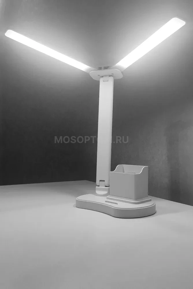 Настольная двойная лампа с органайзером LED European Rotary Table Lamp оптом - Фото №4