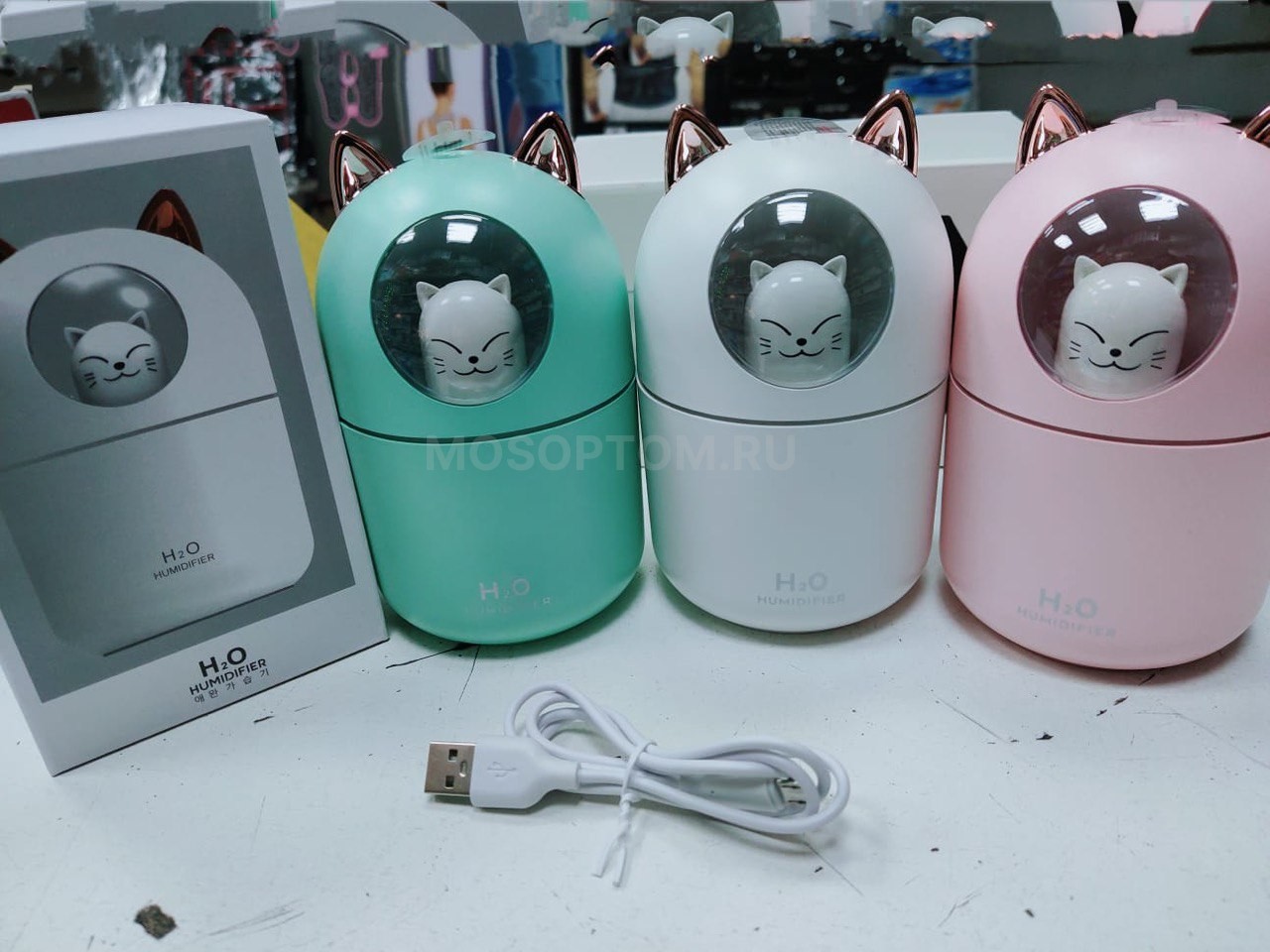 Увлажнитель воздуха Humidifier H2O Маленький милый кот 300мл оптом - Фото №2