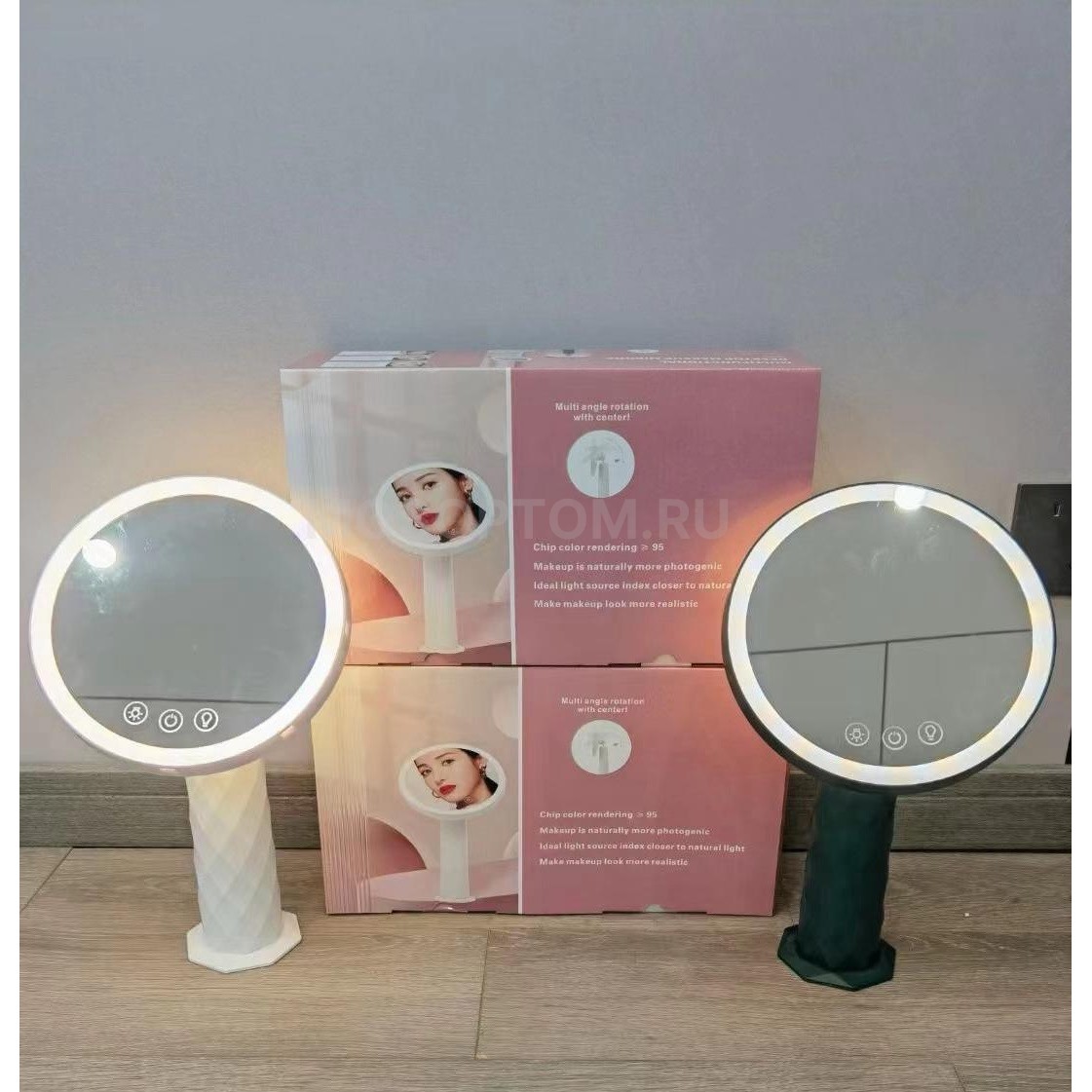 Зеркало для макияжа с подсветкой и сенсорным управлением оптом