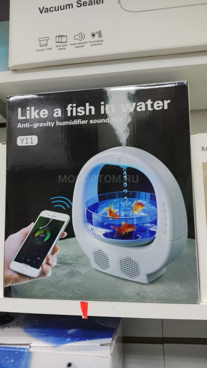 Антигравитационный увлажнитель воздуха с Bluetooth-динамиками Аквариум Like a fish in water Y11 оптом - Фото №2