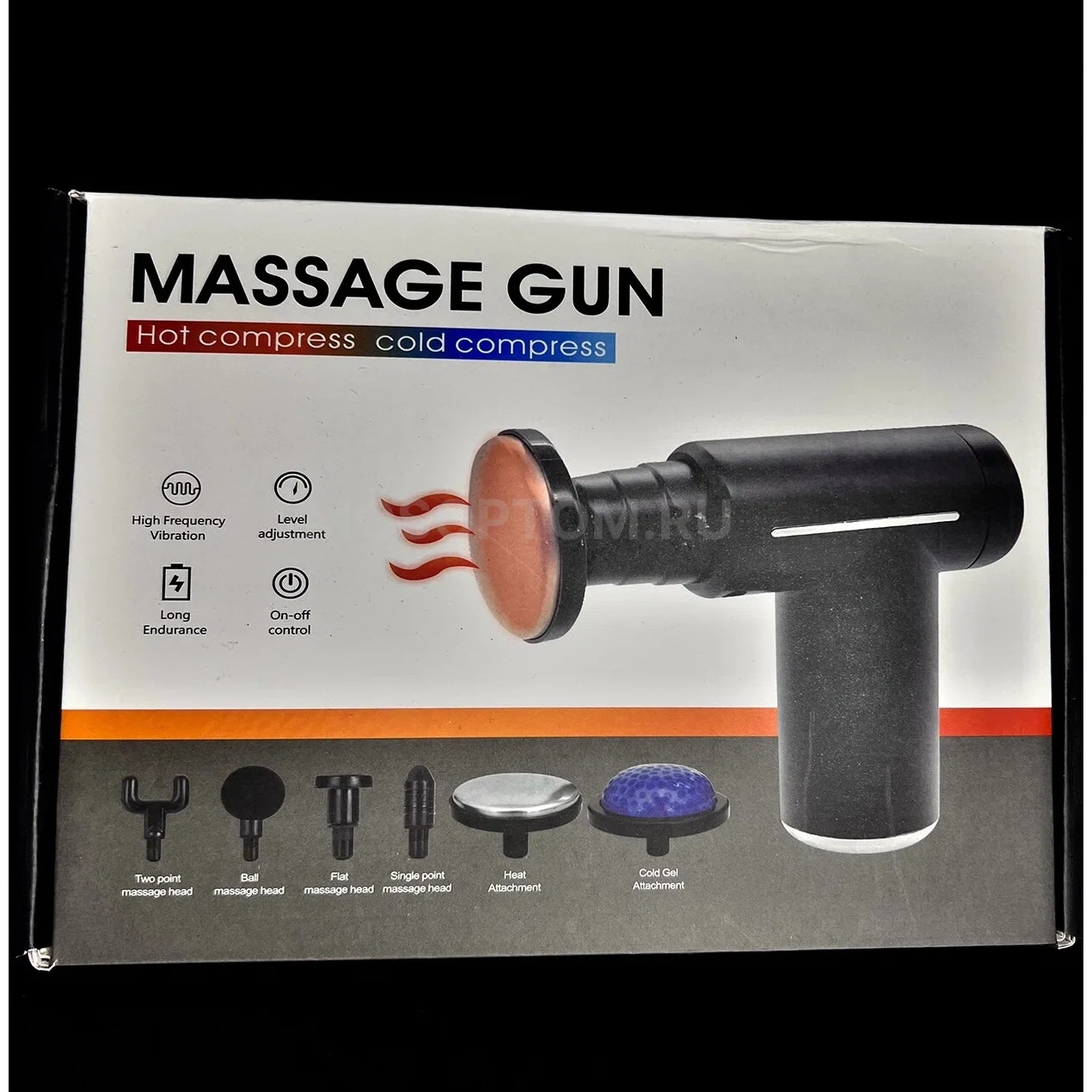 Профессиональный перкуссионный массажер-пистолет для тела Massage Gun оптом