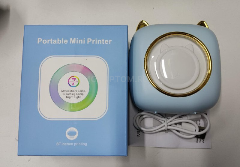 Портативный мини-принтер Portable Mini Printer с ушками оптом - Фото №3
