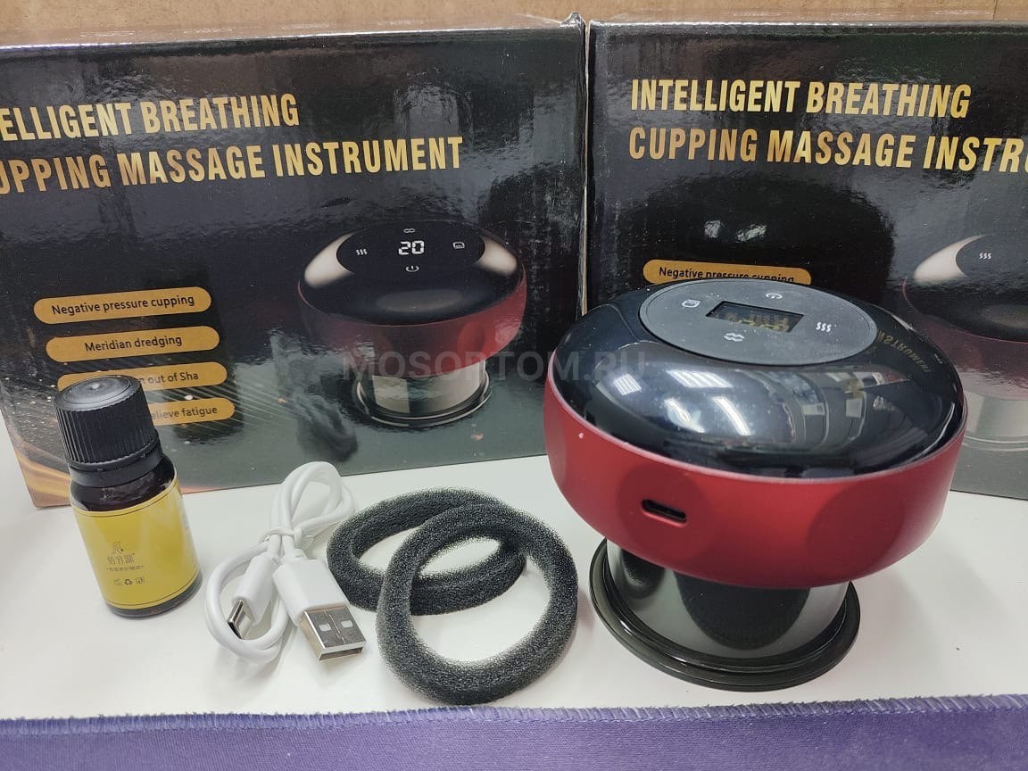 Вакуумная банка гуаша для массажа Intelligent Breathing Cupping Massage Instrument оптом - Фото №2
